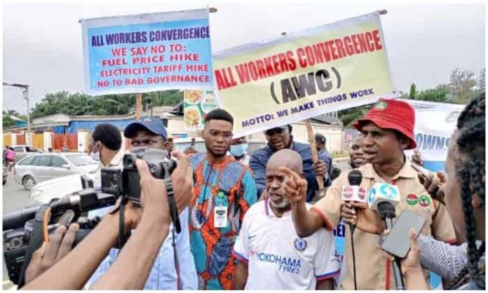 Abia Residents Protesting Fuel Price Hike