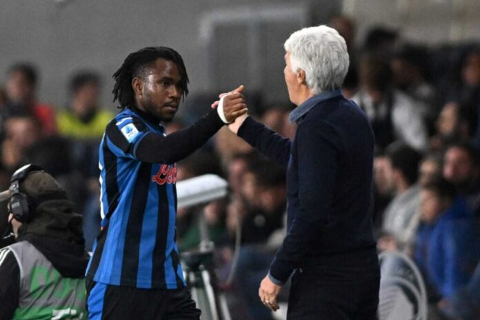 Atalanta Manager Gasperini And Ademola Lookman