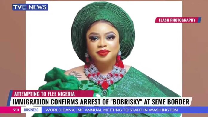 Bobrisky Arrested At Seme Border