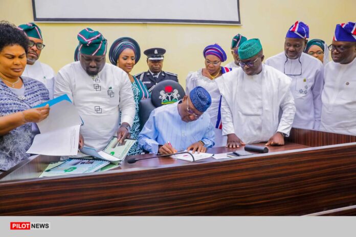 Ekiti State Governor Biodun Oyebanji Signing Anti Land Grabbing Law