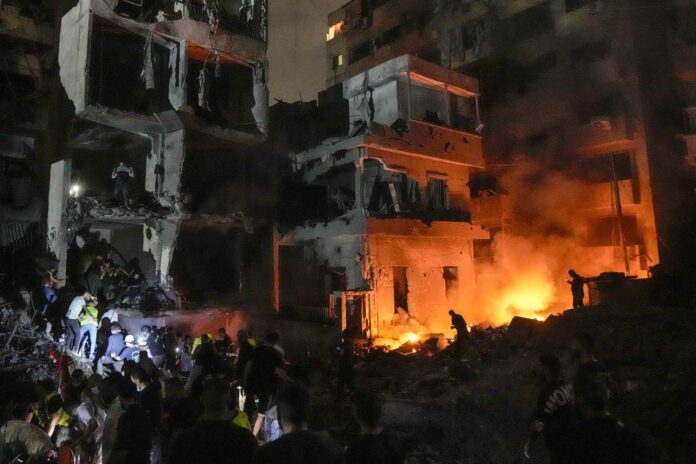 Israeli Airstrikes In Central Beirut