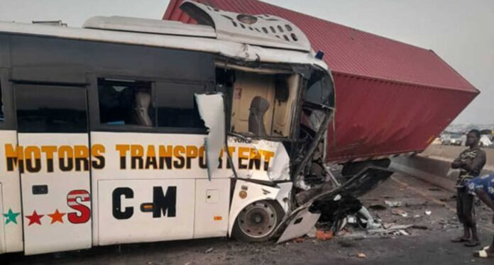 Lagos Ibadan Expressway Truck Bus Collision