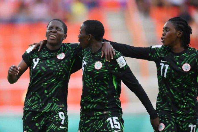 Nigeria U 17 Women's Football Team Celebrating A Win