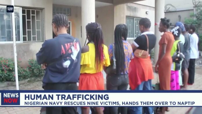 Nigerian Navy Rescuing Human Trafficking Victims