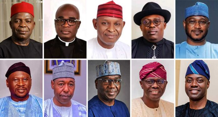 Nigerian State Governors Announcing Minimum Wage Increases