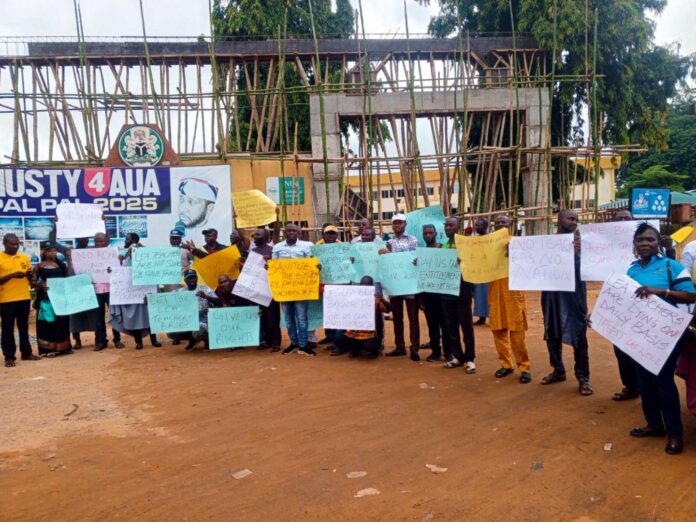 Nigerian Teachers Protesting Minimum Wage