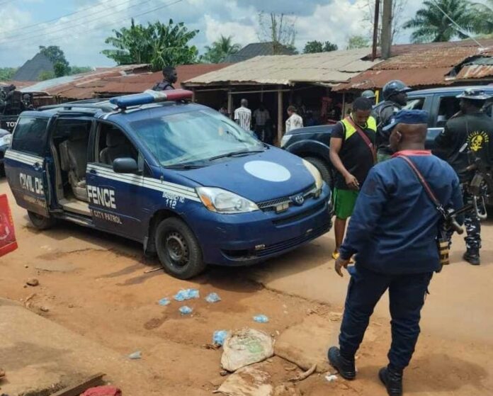 Nscdc Patrols Anambra Streets During Ipob Sit At Home