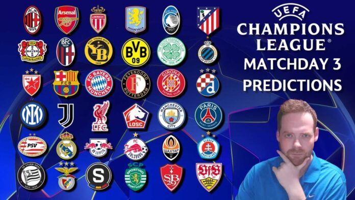 Uefa Champions League Matchday 3 Predictions