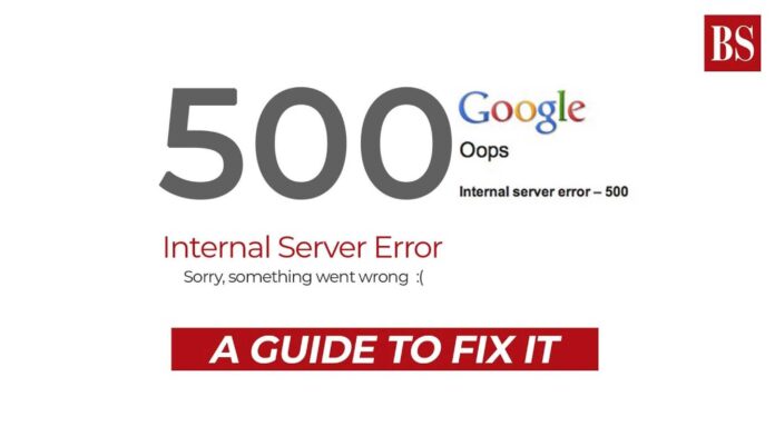 500 Internal Server Error Screenshot