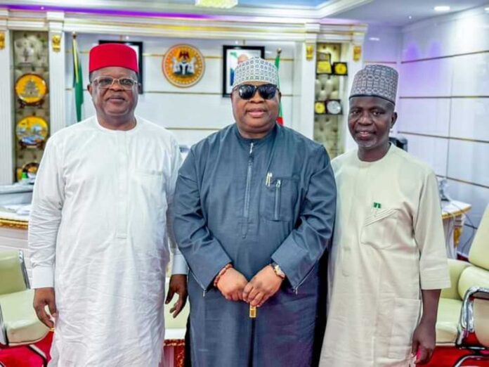 Adeleke And Umahi Meeting On Osun Roads