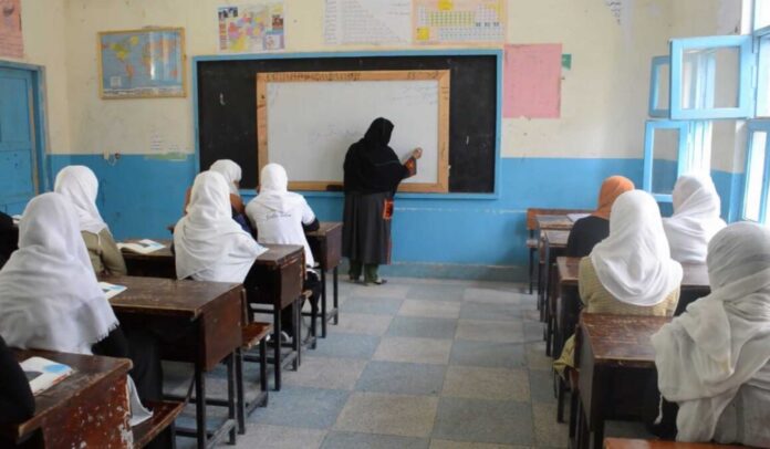 Afghan Women Protesting Salary Cuts