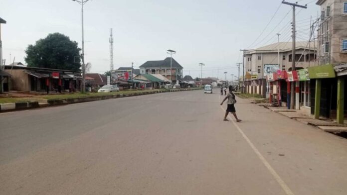 Anambra Streets Empty During Sit At Home Order