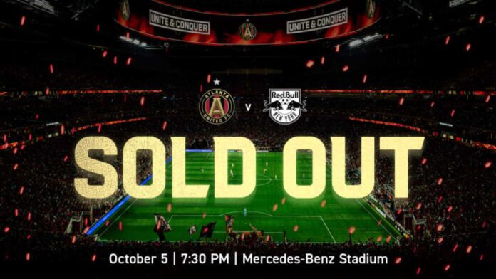 Atlanta United Fc Vs New York Red Bulls Match At Mercedes Benz Stadium