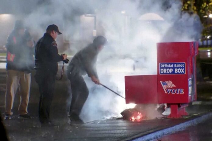 Ballot Box Fires Oregon Washington