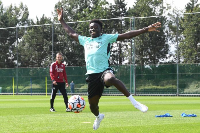 Bukayo Saka Arsenal Training