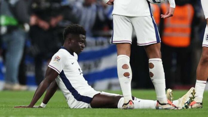 Bukayo Saka Injury England Vs Greece