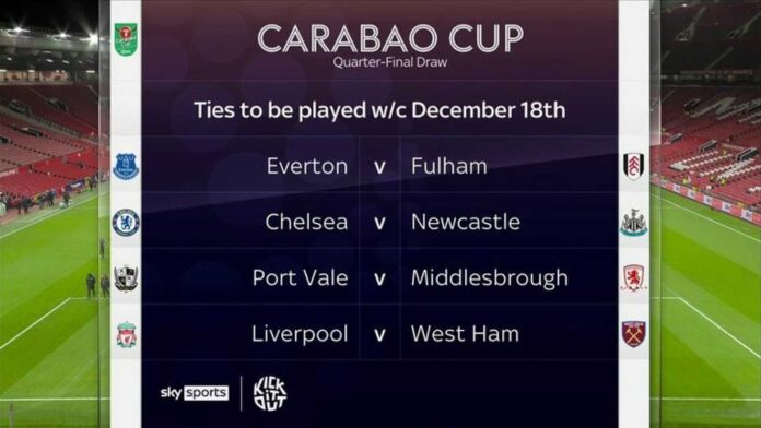 Carabao Cup Quarter Final Draw