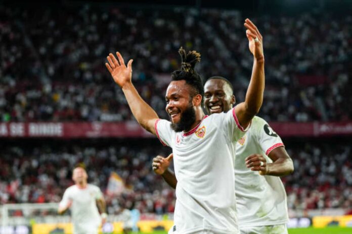 Chidera Ejuke And Dodi Lukebakio Playing For Sevilla Fc