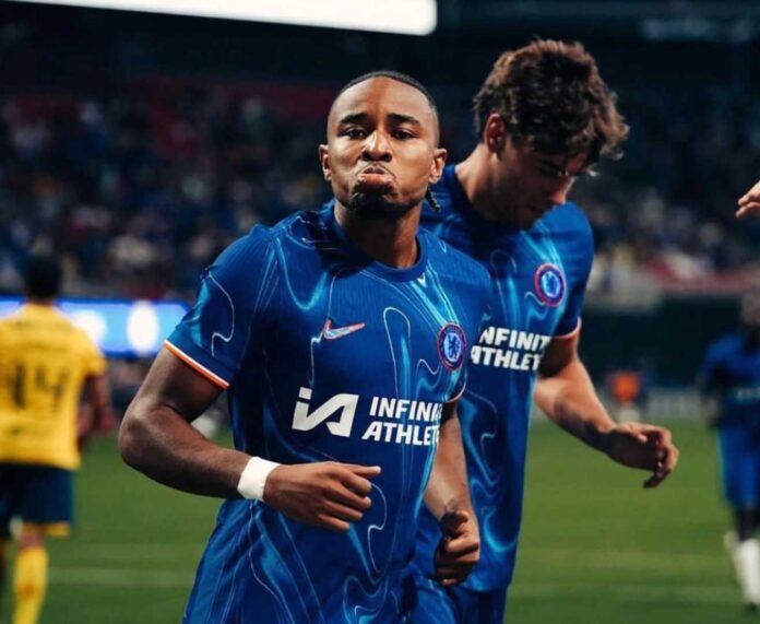 Christopher Nkunku Scoring Goal For France