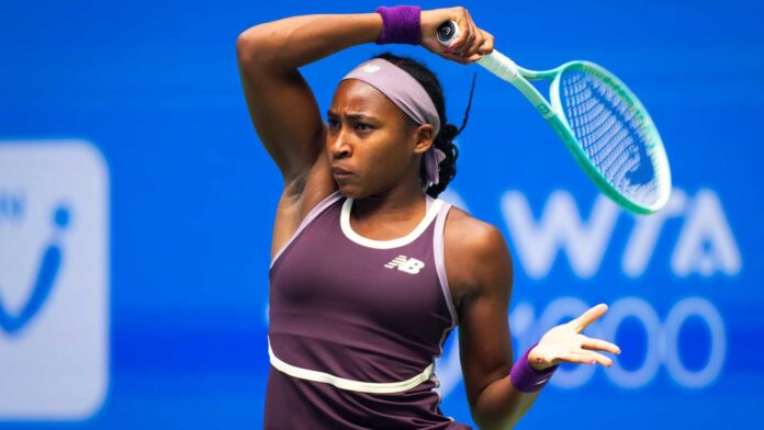 Coco Gauff Playing Tennis With New Grip Wuhan Open