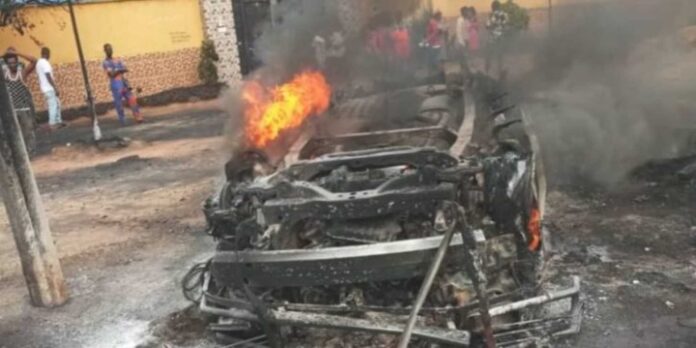 Commercial Bus Fire In Anambra