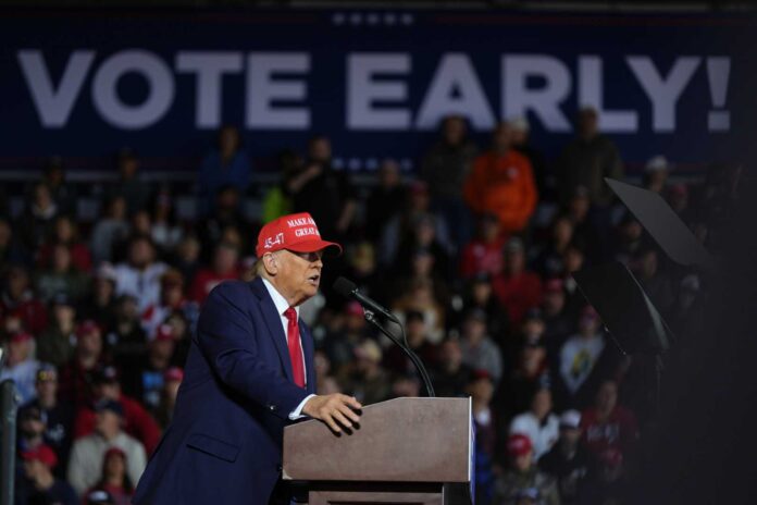 Donald Trump Campaigning In North Carolina After Hurricane Helene