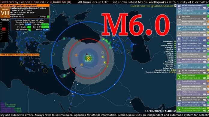 Earthquake In Eastern Turkey October 16 2024