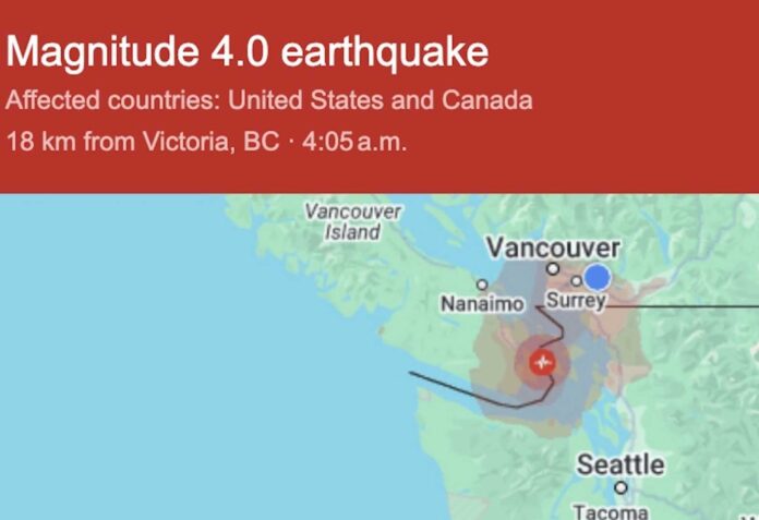 Earthquake Near Vancouver Bc