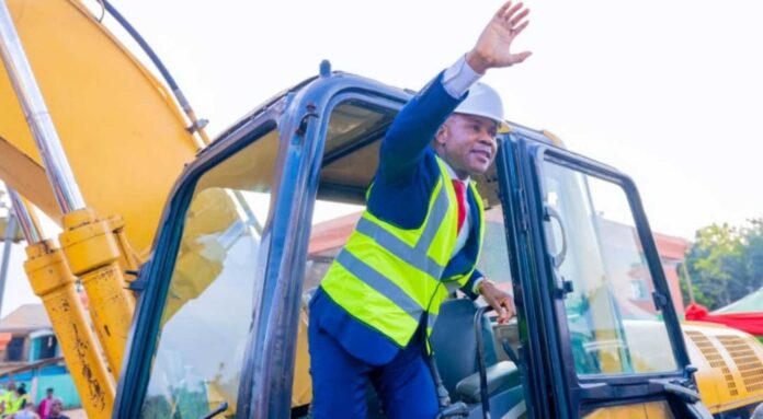 Enugu Governor Peter Mbah Flagging Off Road Construction