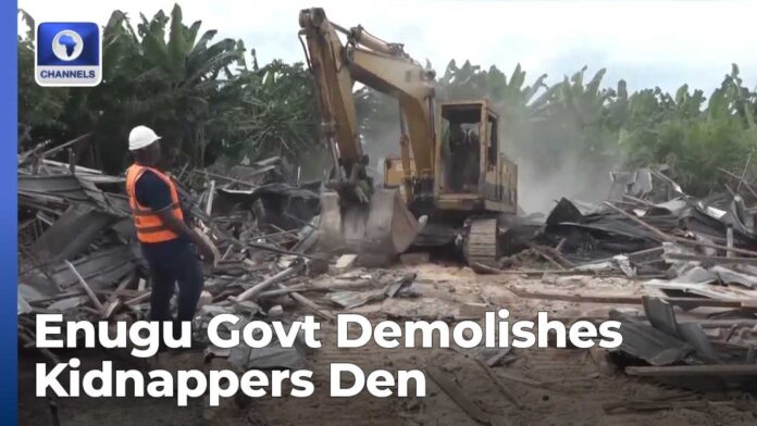 Enugu Kidnappers Den Demolition