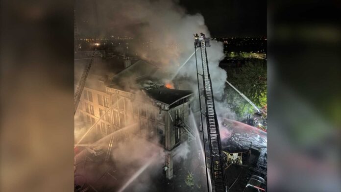 Fire In Old Montreal Historic Building