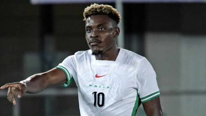 Fisayo Dele Bashiru Scoring Goal Against Libya In Afcon Qualifiers