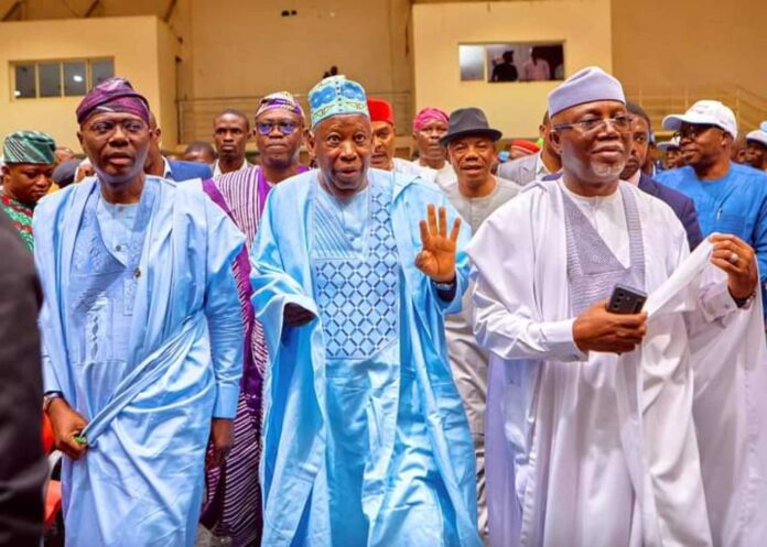 Ganduje And Apc Governors Meeting With Aiyedatiwa And Aspirants In Akure