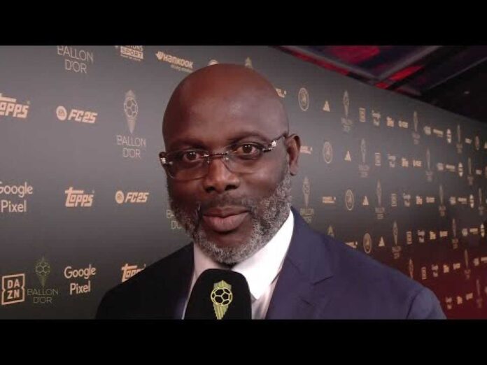 George Weah Ballon D'or Red Carpet Interview