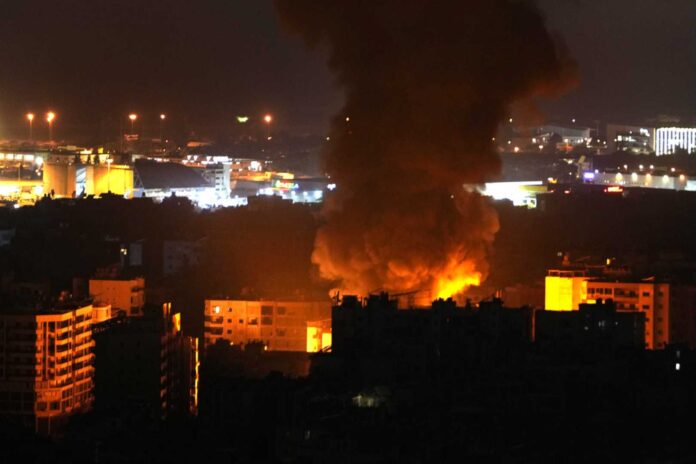 Israel Airstrikes On Beirut October 7 Anniversary