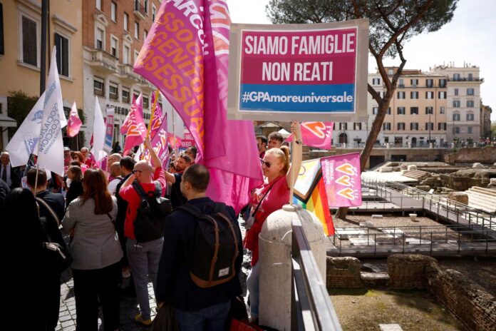 Italy Surrogacy Law Protest