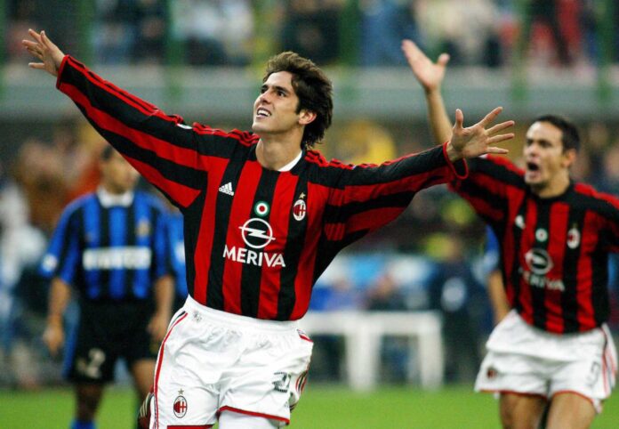 Kaká Scoring Goal In Ac Milan Derby Match