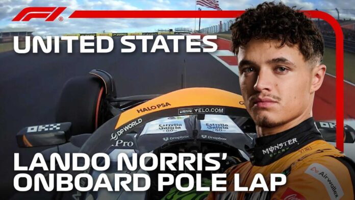 Lando Norris F1 Us Grand Prix Pole Position