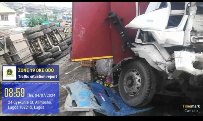 Lastma Rescuing Driver From Lagos Highway Crash