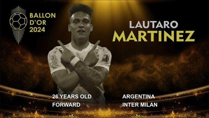 Lautaro Martinez Inter Milan 2024 Ballon D'or