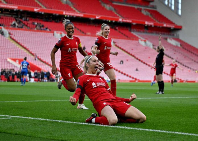 Liverpool Women Vs Manchester City Women Anfield Stadium