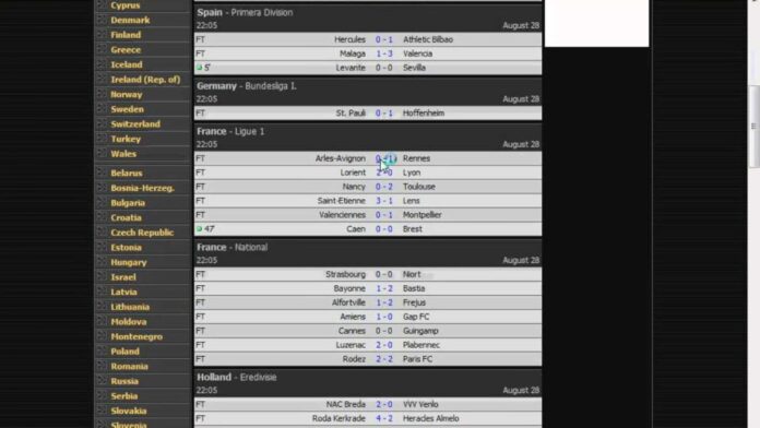 Livescore.com Football Scores And Fixtures