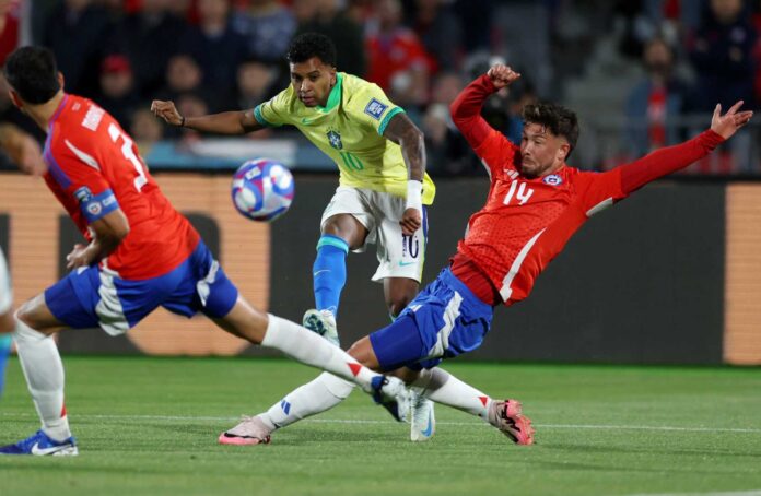 Luiz Henrique Scoring Goal Against Chile