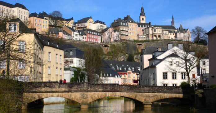 Luxembourg City Old Fortifications And Modern Architecture