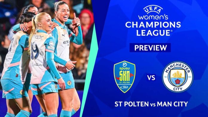 Manchester City Women Vs St. Pölten Uefa Women's Champions League