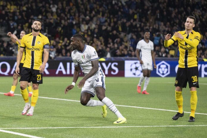 Marcus Thuram Scoring Goal Against Young Boys