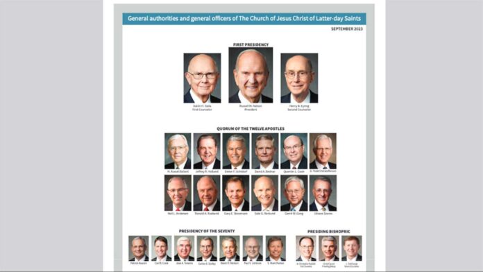 Mormon Church Leaders At General Conference