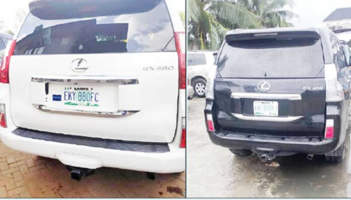 Nigerian Customs Service Logo And Lexus 460