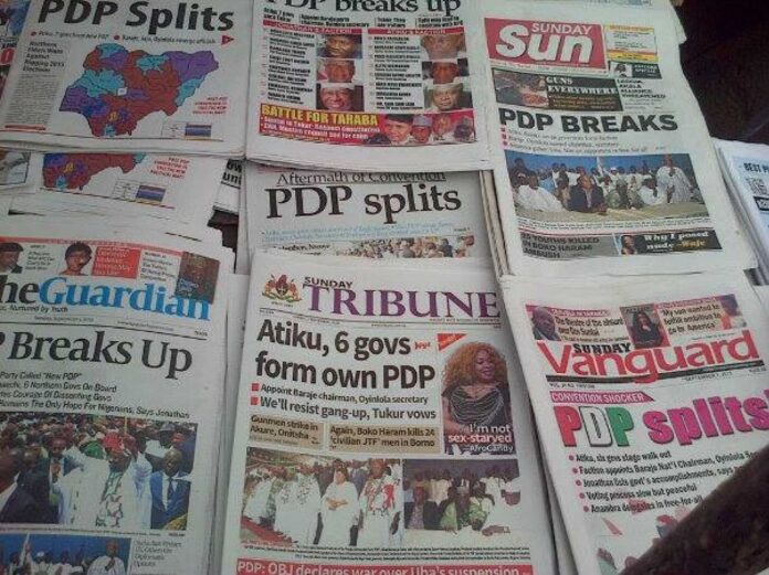 Nigerian Newspapers Headlines Today