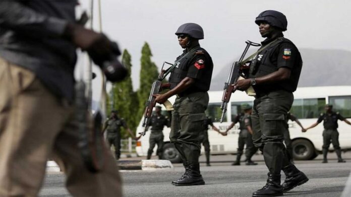 Nigerian Police Show Of Force In Enugu